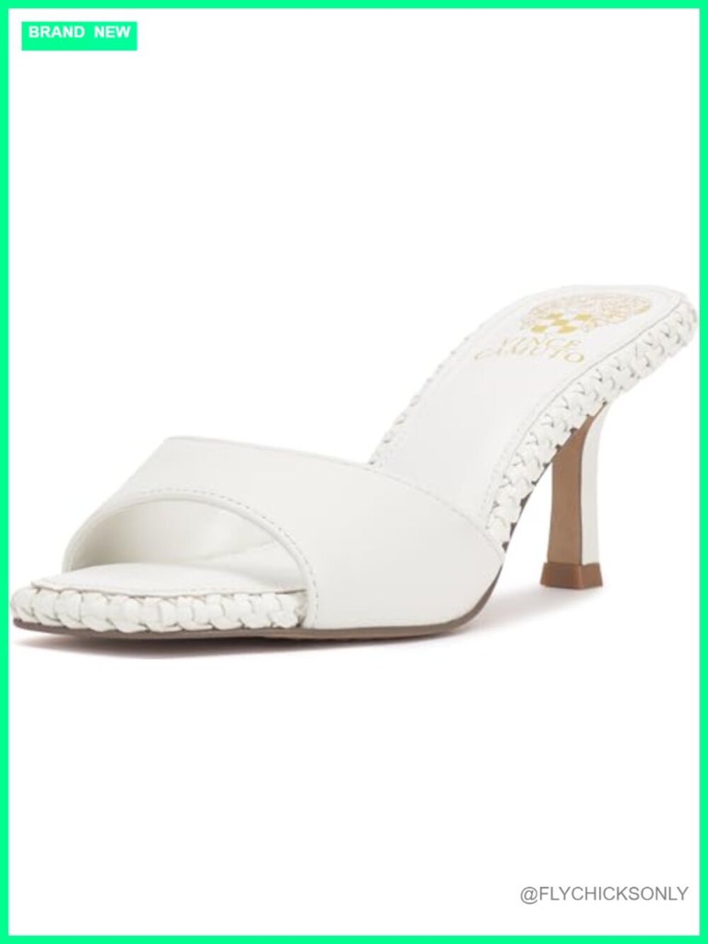 Stiletto Heel Mule Sandal Leather Open Toe Ankle Strap